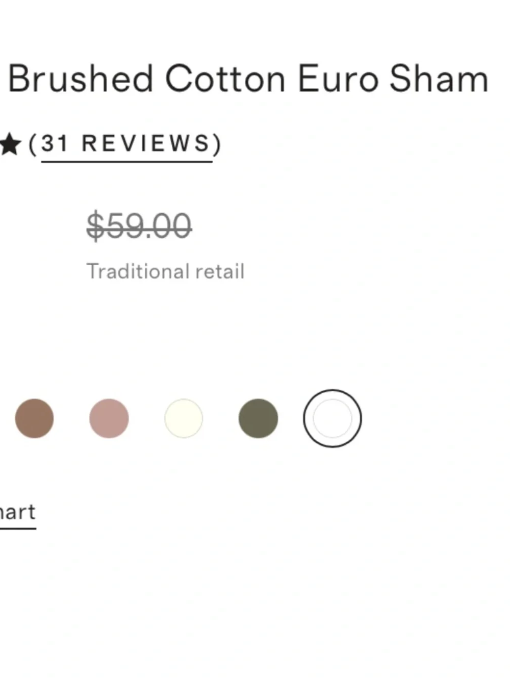Organic Brushed Cotton Euro Sham White